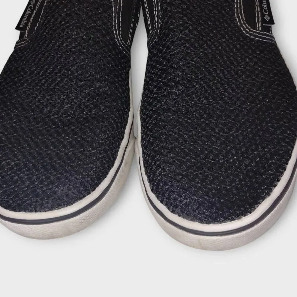 Columbia Mens Shoes Sz 9.5 Black Fabric Slip Ons Comfort Casual Preppy Fisherman